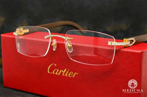 men's cartier gold frame glasses|cartier glasses on face men.